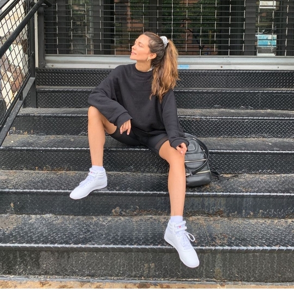 Reebok Freestyle high top sneakes, size 7 - Picture 4 of 10